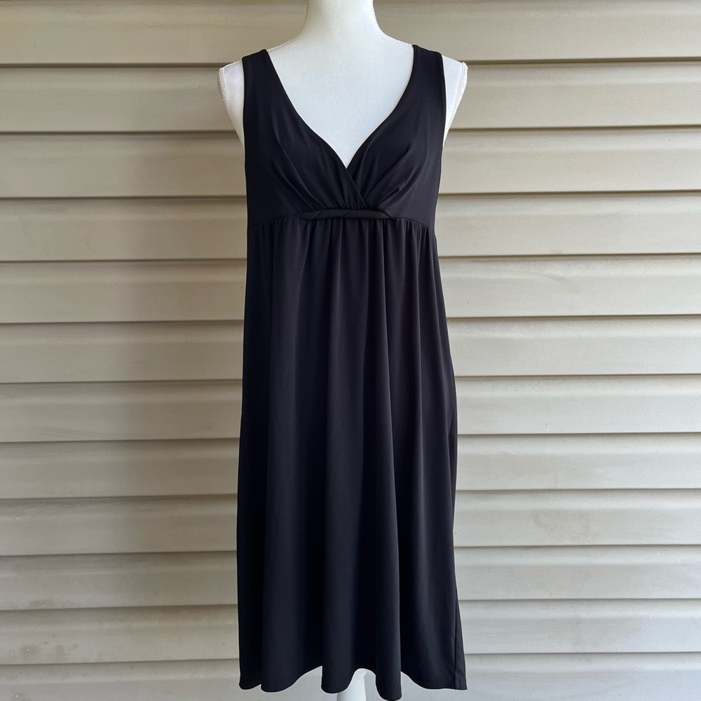 •AA Studio• Sleeveless Black V-Neck Dress - Size Large